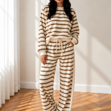 Lily Drawstring Pant Set - Brown
