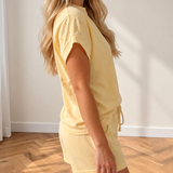 Elena Eyelet Lace Sleeve Short Set