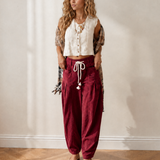 Sienna Drawstring Corduroy Casual Pants
