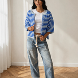 Freya Half Sleeve Knit Button Down Sweater Cardigan