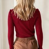 Phoebe Frill Detail Long Sleeve Top
