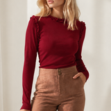 Phoebe Frill Detail Long Sleeve Top