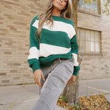 Mia Drop Shoulder Baggy Sweatshirt - Evergreen