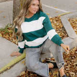 Mia Drop Shoulder Baggy Sweatshirt - Evergreen