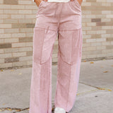 Hazel Drawstring Pants - Pink | Dropship
