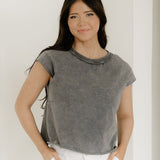 Baya Mineral Wash Boxy Fit Cotton Tank Top
