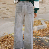 Beau Wide Leg Jeans - Gray Wash | Dropship