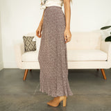 Charlie Floral Skirt - Brown