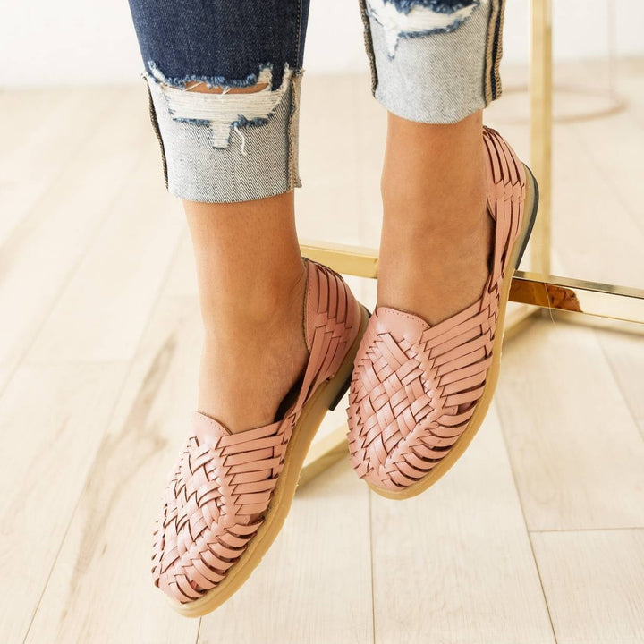 Ana Huarache Flats - Peony