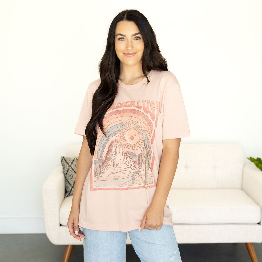 Wanderlust Tee - Peach