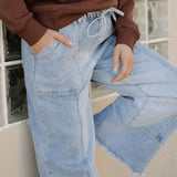 Beau Wide Leg Jeans - Light Wash | Dropship