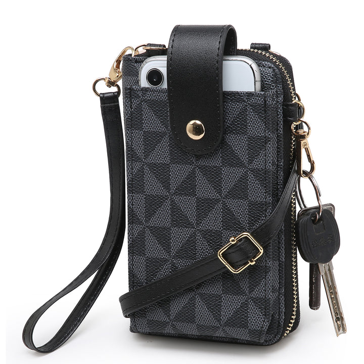 Iris Cell Phone Purse - Black/Black