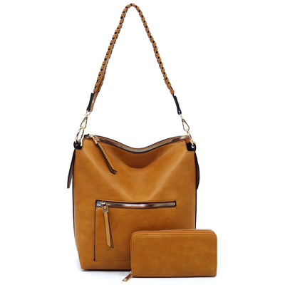 Maya Handbag/Wallet Set - Brown