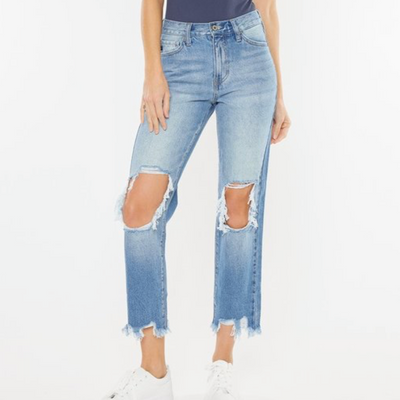 Nell High Rise Mom Jeans - KanCan no