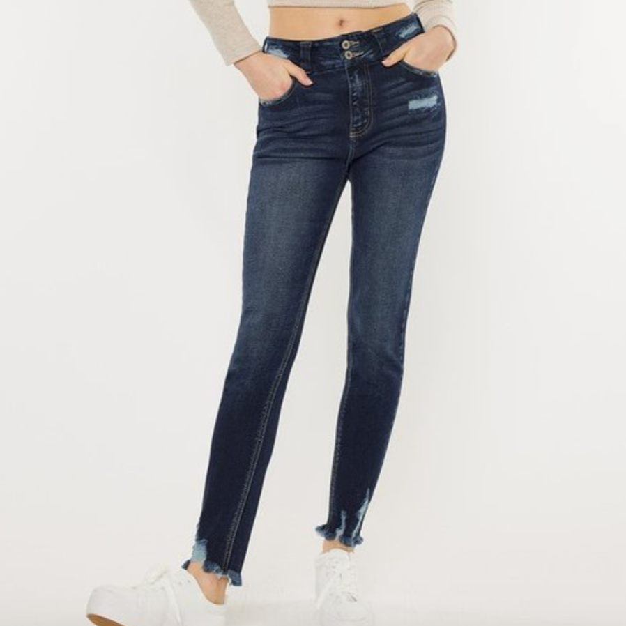 Margot High Rise Ankle Skinny Jeans - KanCan