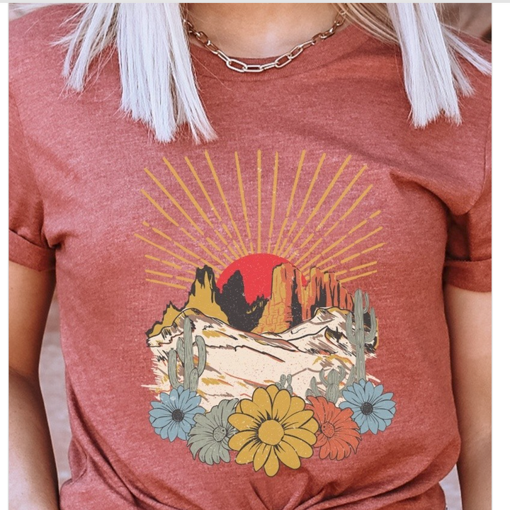 Desert Arches Tee - Heather Clay