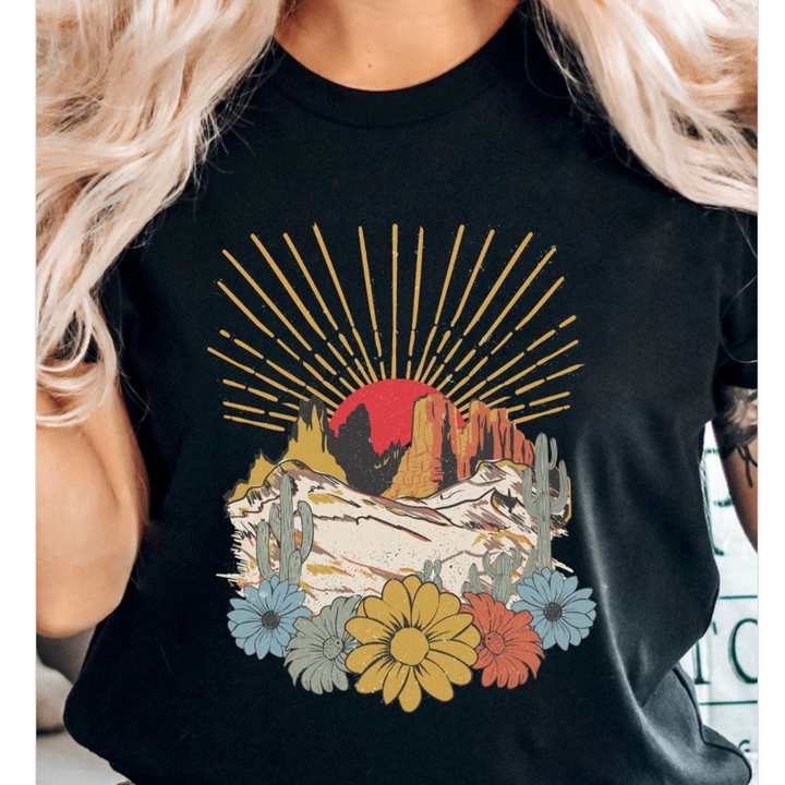 Desert Arches Tee - Heather Black