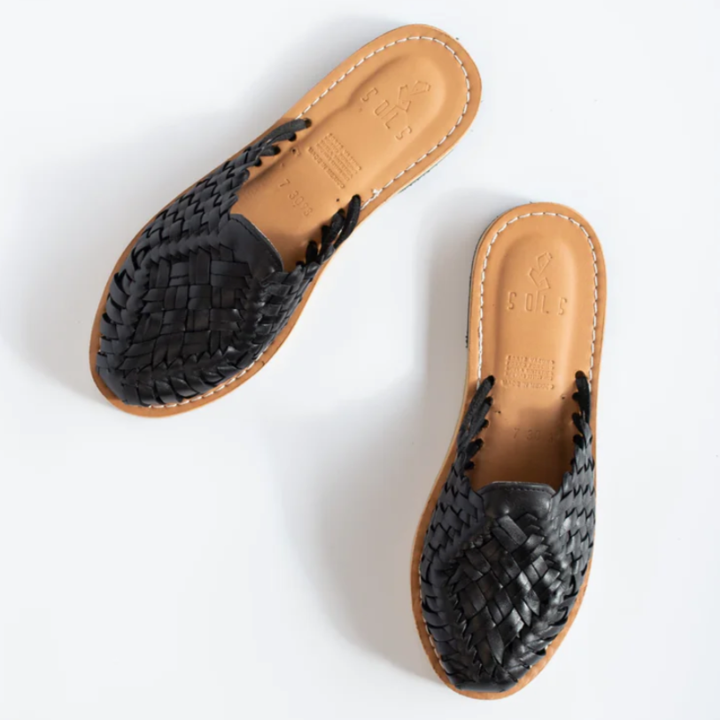 Anita Huarache Flats - Black