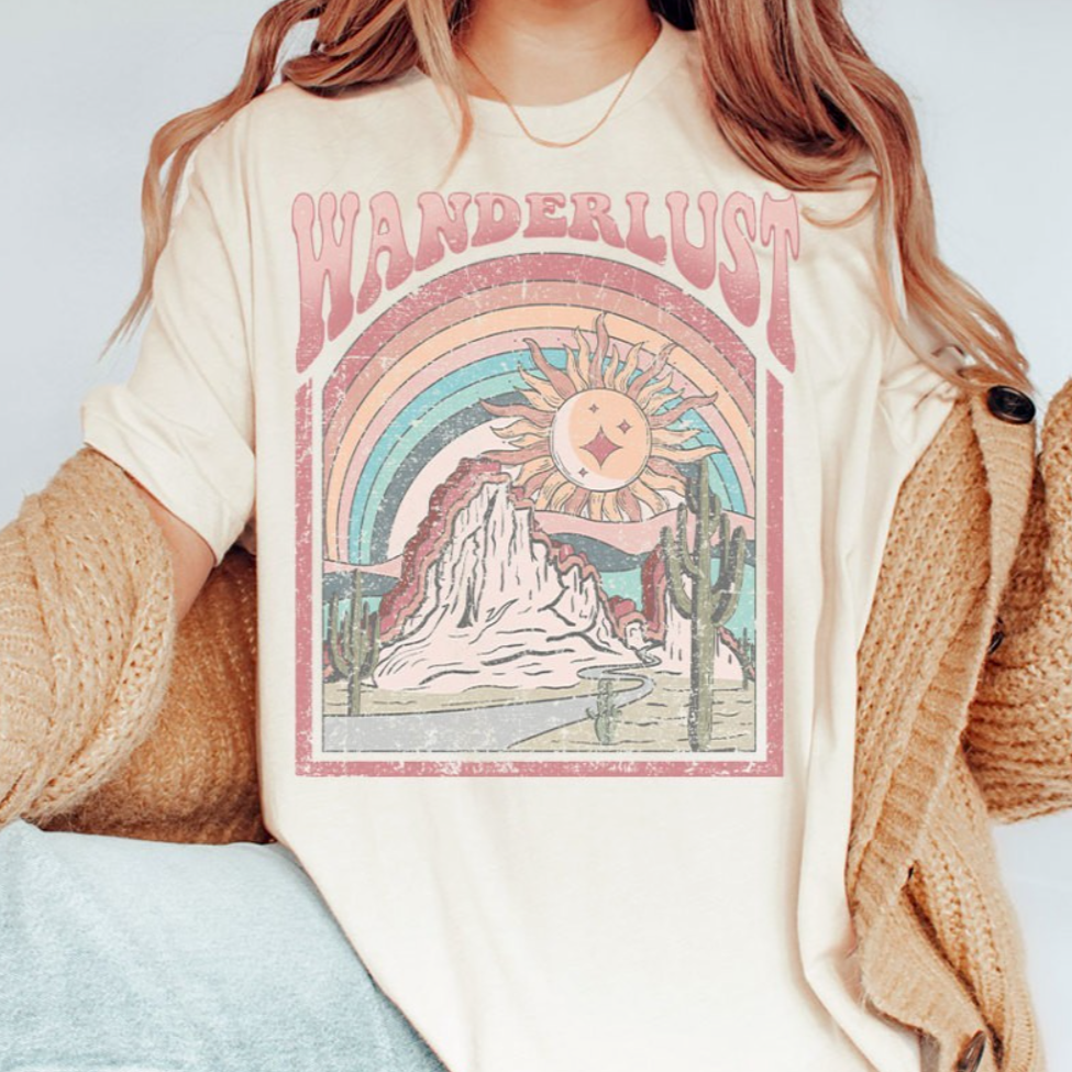 Wanderlust Tee - Cream