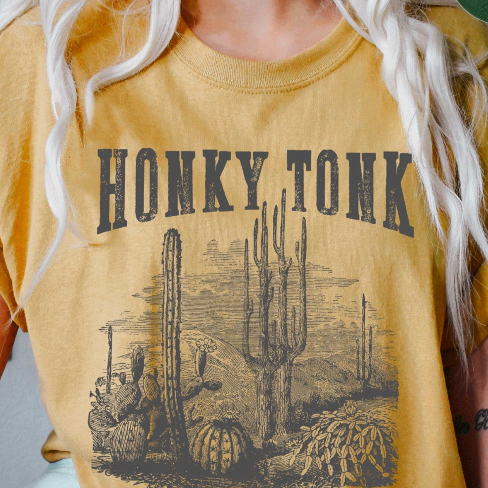 Honky Tonk Tee - Mustard