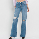 Riley High Rise Flare Jeans - Vervet