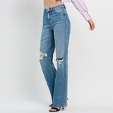 Riley High Rise Flare Jeans - Vervet