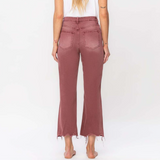 Channing Cropped Flare Jeans - Sangria - Vervet