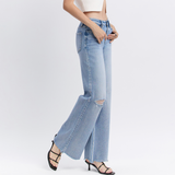 Bailey High Rise Wide Leg Denim - Vervet