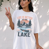 LIFE IS BETTER AT THE LAKE Graphic Tunic T Shirt