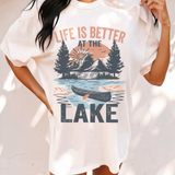 LIFE IS BETTER AT THE LAKE Graphic Tunic T Shirt