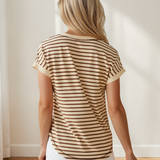 Maisie Half Buttons Round Neck T Shirt