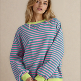 Cameron Oversized Sweatshirt - Pink\Green