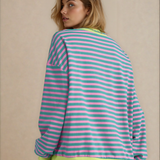 Cameron Oversized Sweatshirt - Pink\Green