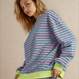 Cameron Oversized Sweatshirt - Pink\Green