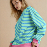 Cameron Oversized Pullover - Blue
