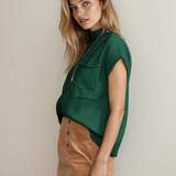 Ayla Short Sleeve Sweater - Forrest