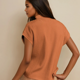 Ayla Short Sleeve Sweater - Orange