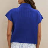 Ayla Short Sleeve Sweater - Blue