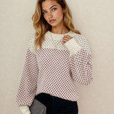 Judith Sleeve Knit Sweater - Red