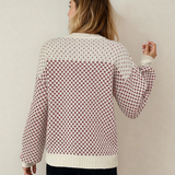 Judith Sleeve Knit Sweater - Red