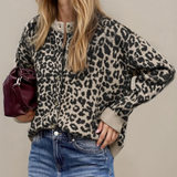 PREORDER Leopard Knitted Cardigan - Black | Dropship