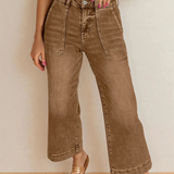 Willow Cropped High Rise Wide Leg Jeans
