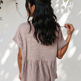 Jolie V Neck High Low Side Slit T Shirt