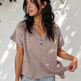 Jolie V Neck High Low Side Slit T Shirt