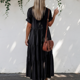 Selah Ruffle Tiered Long Flared Dress