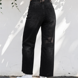 Daphne Frayed Cropped Barrel Jeans