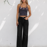 Daphne Frayed Cropped Barrel Jeans