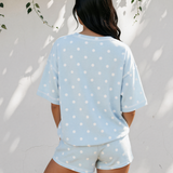 Dottie Short Sleeve Loose Top Drawstring Shorts Set