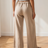 Billie Mineral Wash Drawstring High Waist Wide Leg Pants