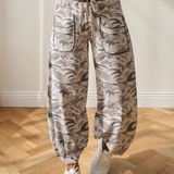 Camo Drawstring Joggers Pants